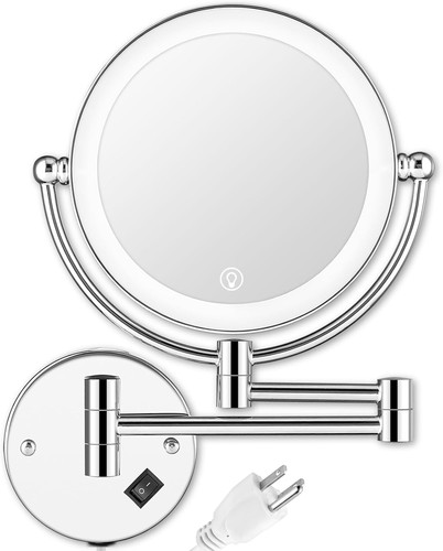 Wall mounted lighted makeup - mounted,